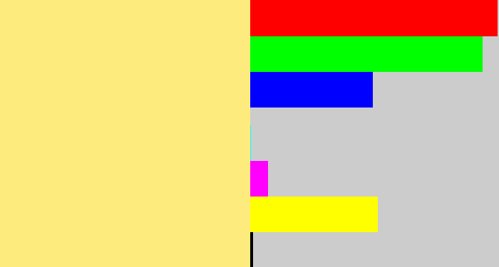 Hex color #fdec7d - sandy yellow