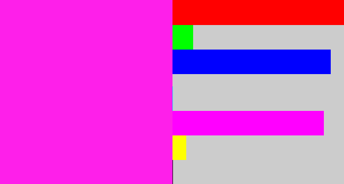 Hex color #fe1fea - pink/purple