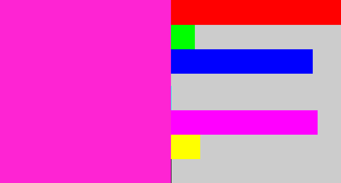 Hex color #fe24d3 - pink/purple