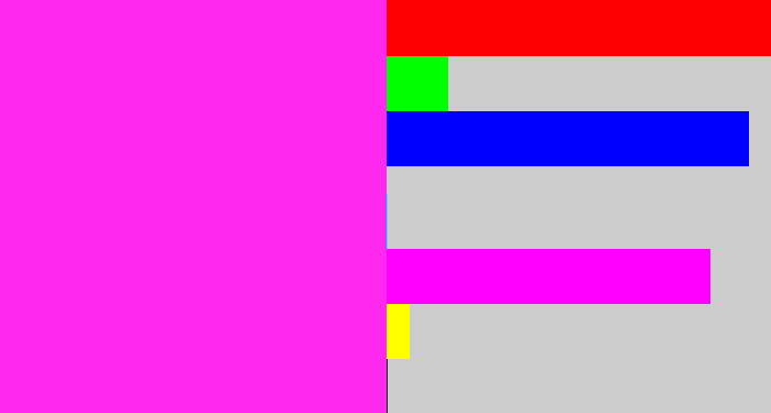 Hex color #fe28ef - pink/purple