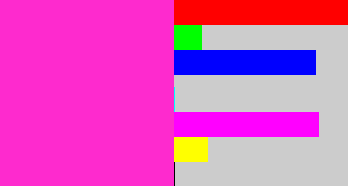Hex color #fe2ace - pink/purple