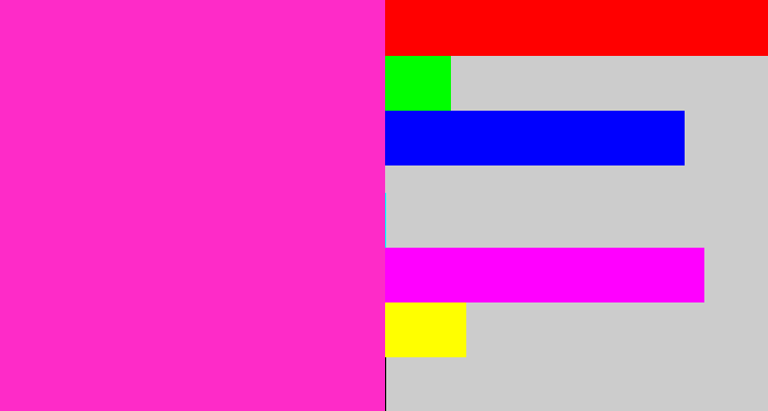 Hex color #fe2bc8 - pink/purple