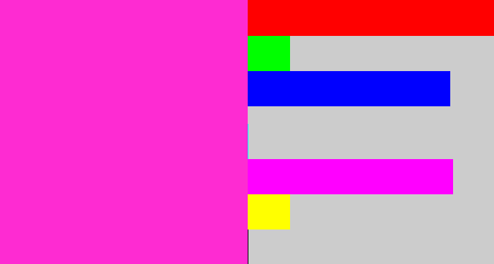 Hex color #fe2bd2 - pink/purple