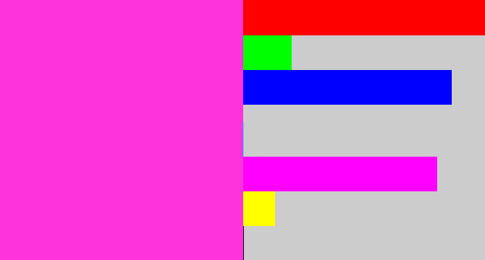 Hex color #fe33dc - pink/purple