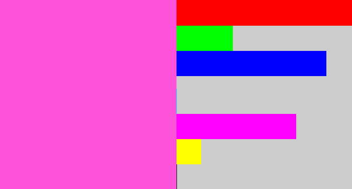 Hex color #fe52da - candy pink