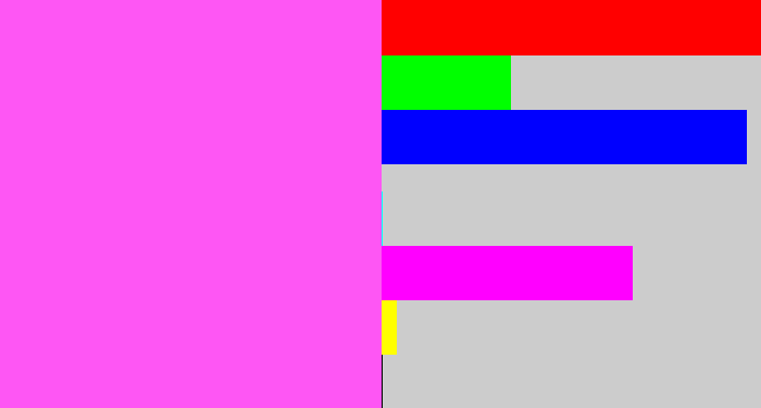 Hex color #fe56f4 - light magenta