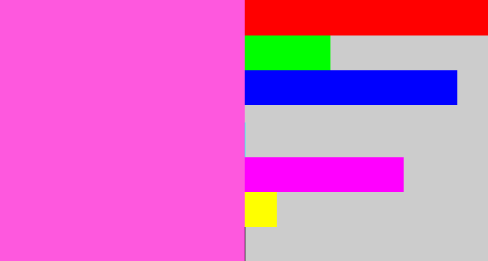 Hex color #fe58de - candy pink