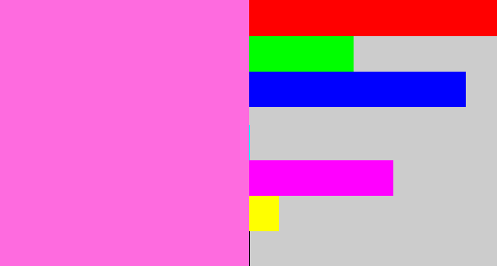 Hex color #fe6bdf - candy pink