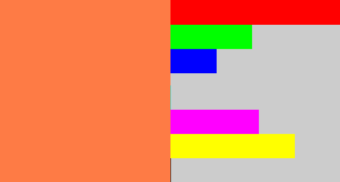 Hex color #fe7b45 - orangish