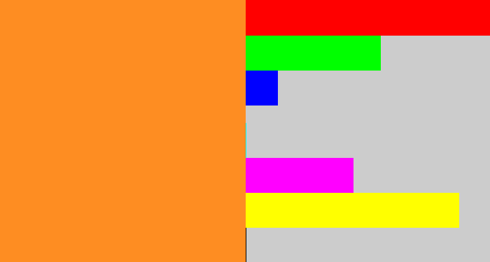 Hex color #fe8d22 - mango
