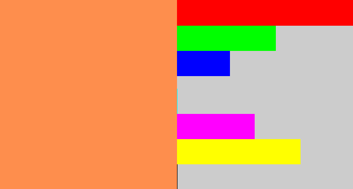 Hex color #fe8e4d - orangeish