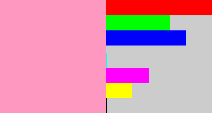 Hex color #fe98c0 - pink