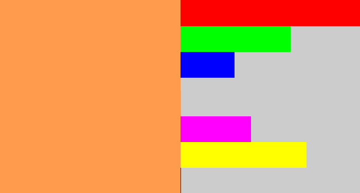 Hex color #fe9b4c - pastel orange