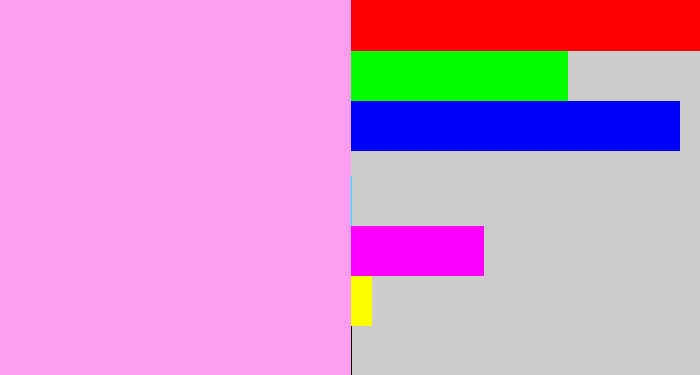 Hex color #fe9ef0 - powder pink