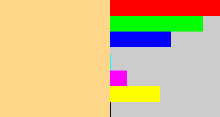 Hex color #fed78b - wheat