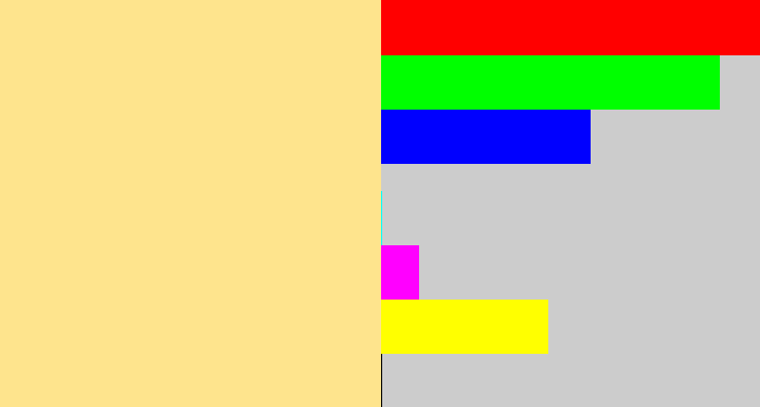 Hex color #fee48d - wheat