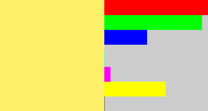 Hex color #fef068 - yellowish