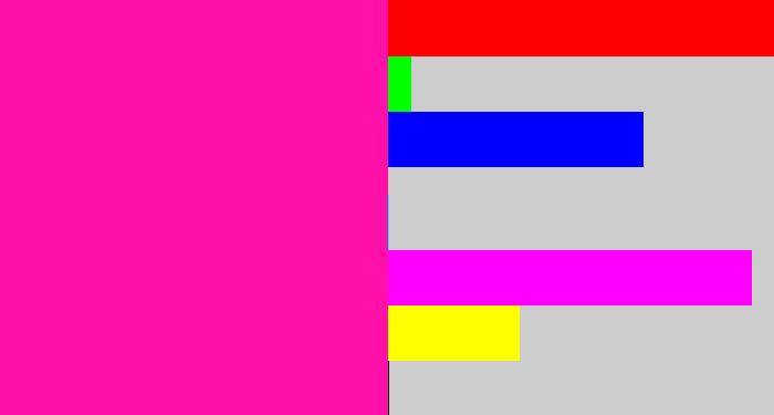 Hex color #ff10a8 - shocking pink