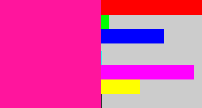 Hex color #ff159d - shocking pink