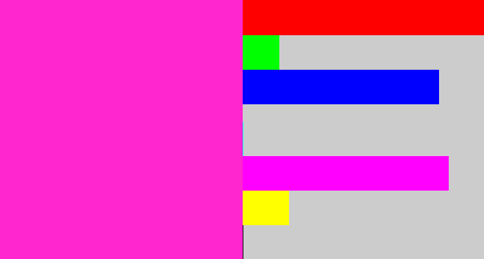 Hex color #ff26cf - pink/purple