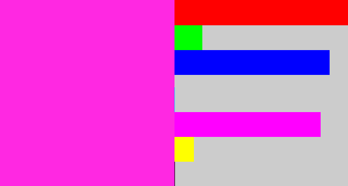 Hex color #ff28e2 - pink/purple