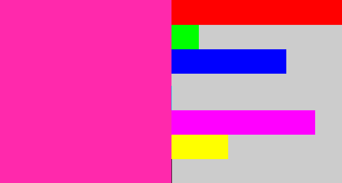Hex color #ff29ac - barbie pink