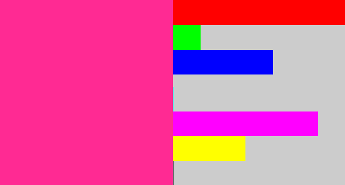 Hex color #ff2a93 - barbie pink