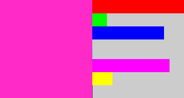 Hex color #ff2ac8 - pink/purple
