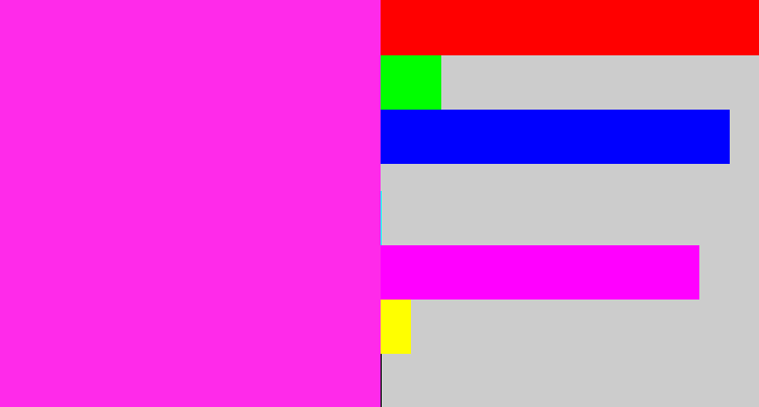 Hex color #ff2aea - pink/purple