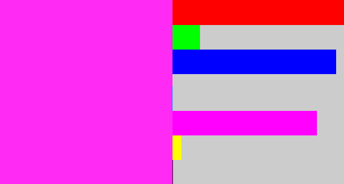 Hex color #ff2af3 - pink/purple