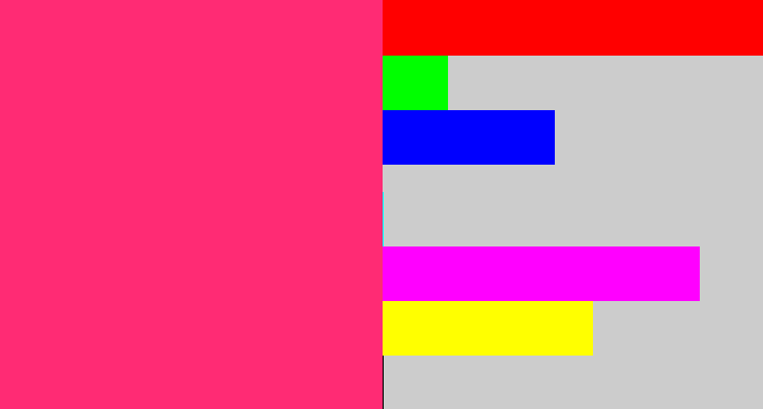 Hex color #ff2b74 - red pink
