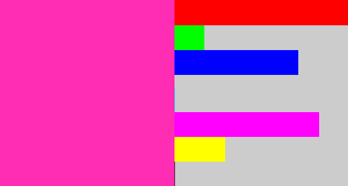 Hex color #ff2cb4 - barbie pink