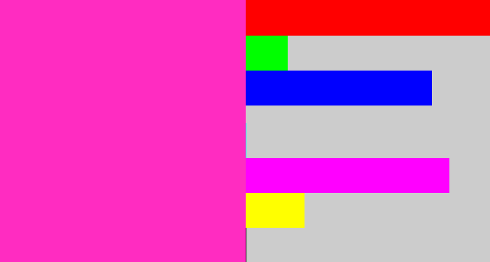Hex color #ff2cc1 - barbie pink