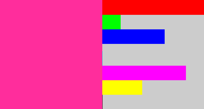 Hex color #ff2d9c - barbie pink
