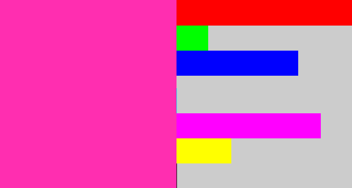 Hex color #ff2eb0 - barbie pink