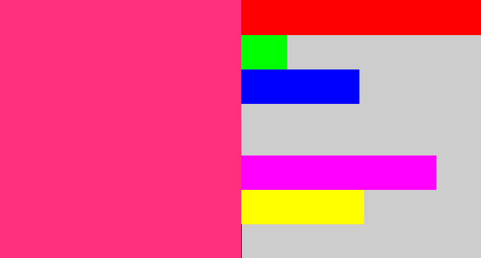 Hex color #ff307d - warm pink