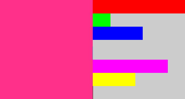 Hex color #ff308a - barbie pink