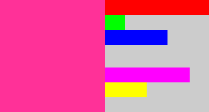 Hex color #ff3198 - barbie pink
