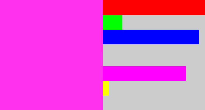 Hex color #ff31ef - pink/purple
