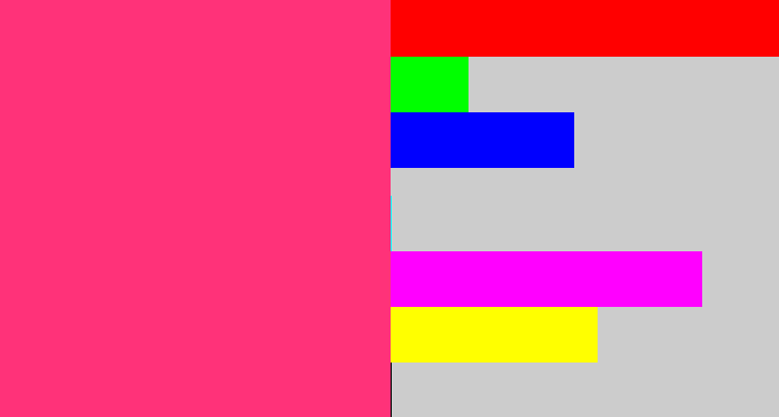 Hex color #ff3279 - warm pink
