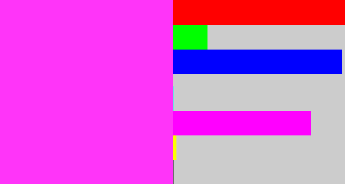 Hex color #ff34f9 - pink/purple