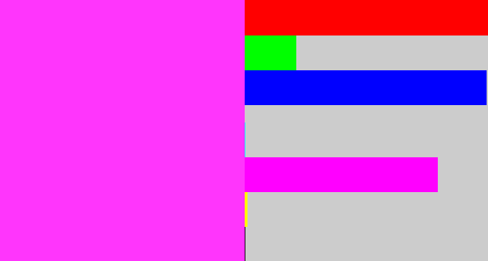 Hex color #ff35fc - pink/purple