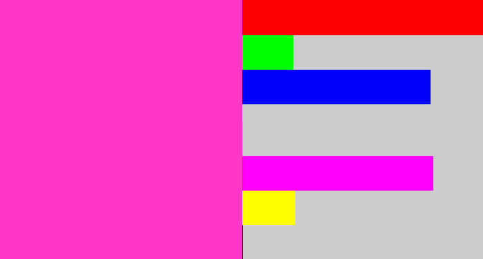 Hex color #ff36c7 - purple pink
