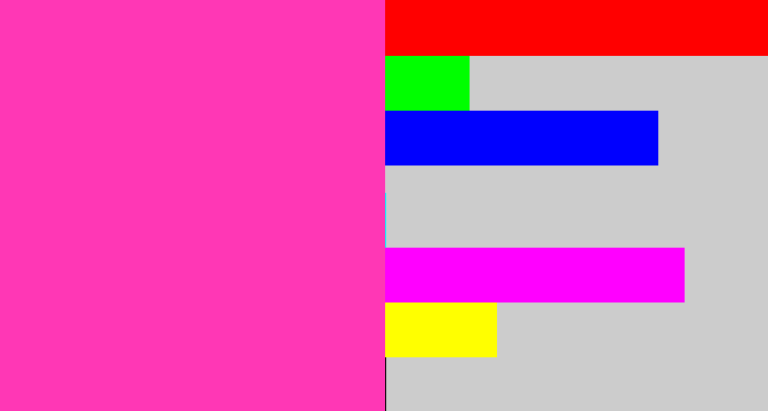 Hex color #ff37b5 - barbie pink