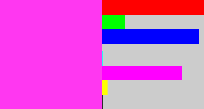 Hex color #ff37f1 - pink/purple