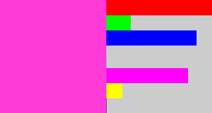 Hex color #ff3ad9 - purple pink