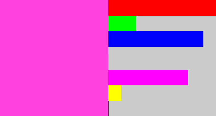 Hex color #ff42e0 - purple pink