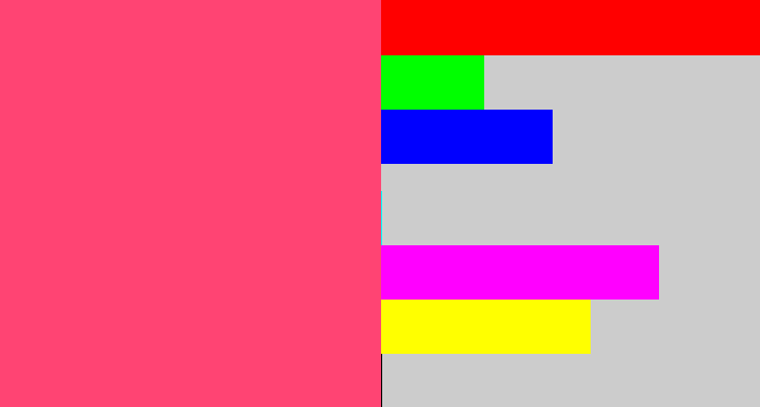 Hex color #ff4473 - warm pink