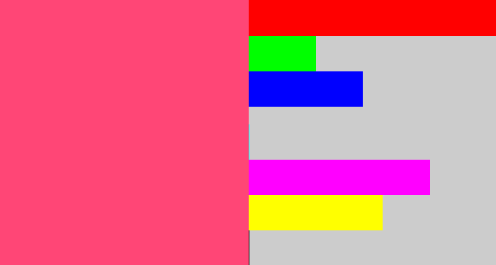 Hex color #ff4676 - warm pink