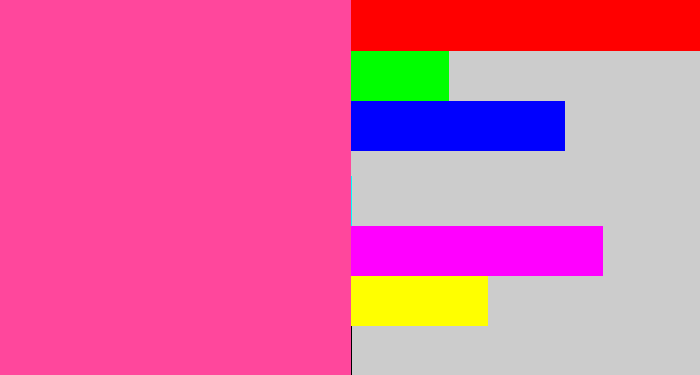 Hex color #ff479c - barbie pink